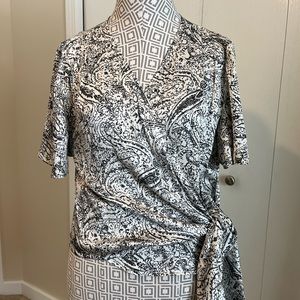 Worthington wrap blouse.